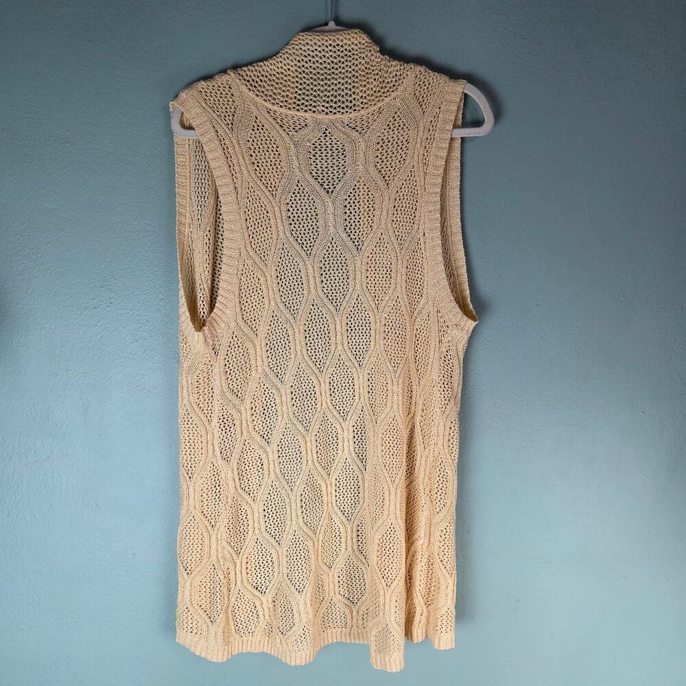 Bua//Bua Womens Butter Yellow Open Front Sleevele… - image 2